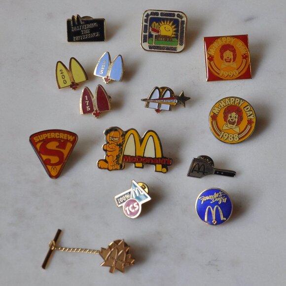 McDonald's Other - 14 McDonald’s Employee Crew Collectible Enamel Canada US Hat Lapel Pins